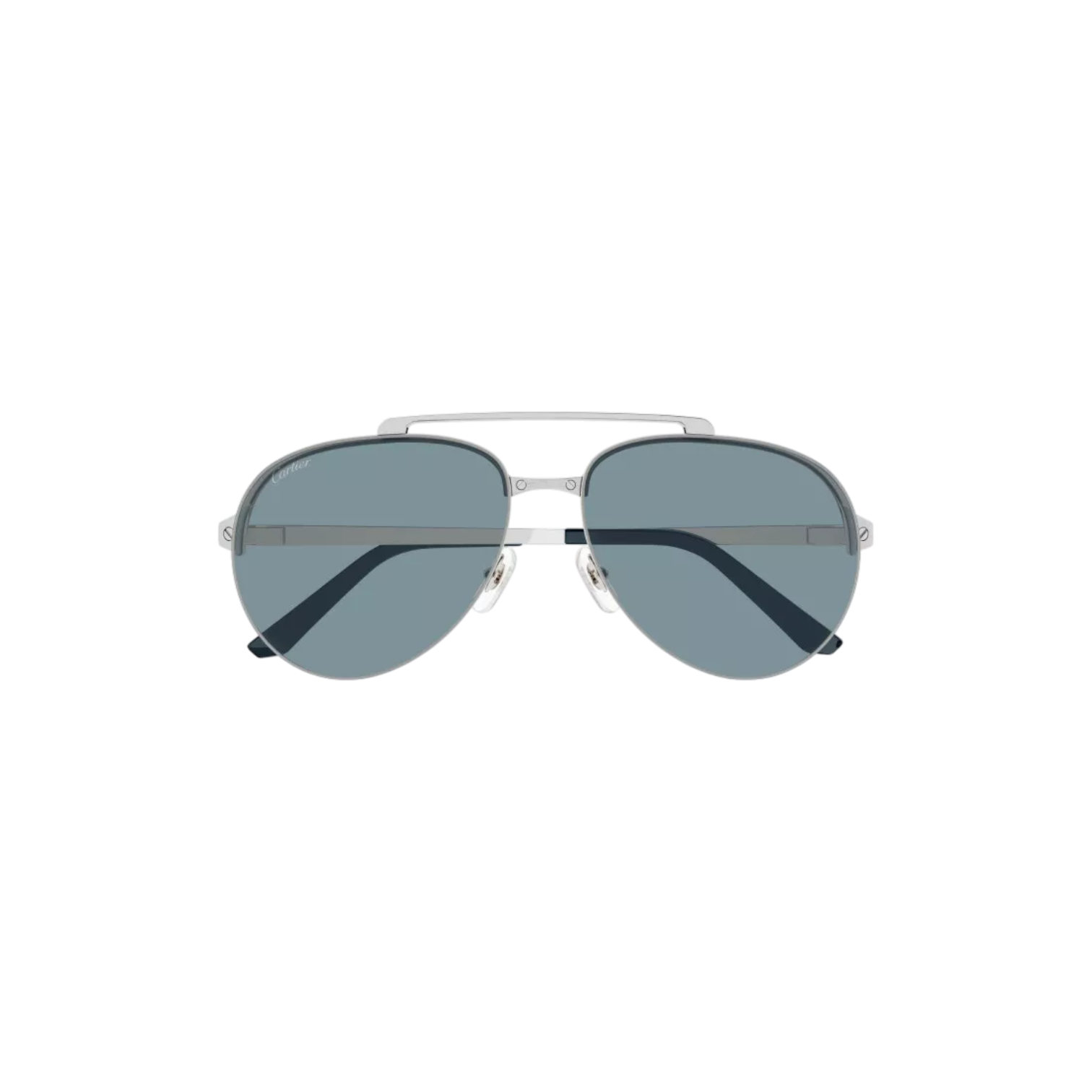 Santos de Cartier CT0354S - 00361 Gafas de Sol Plateadas Unisex.
