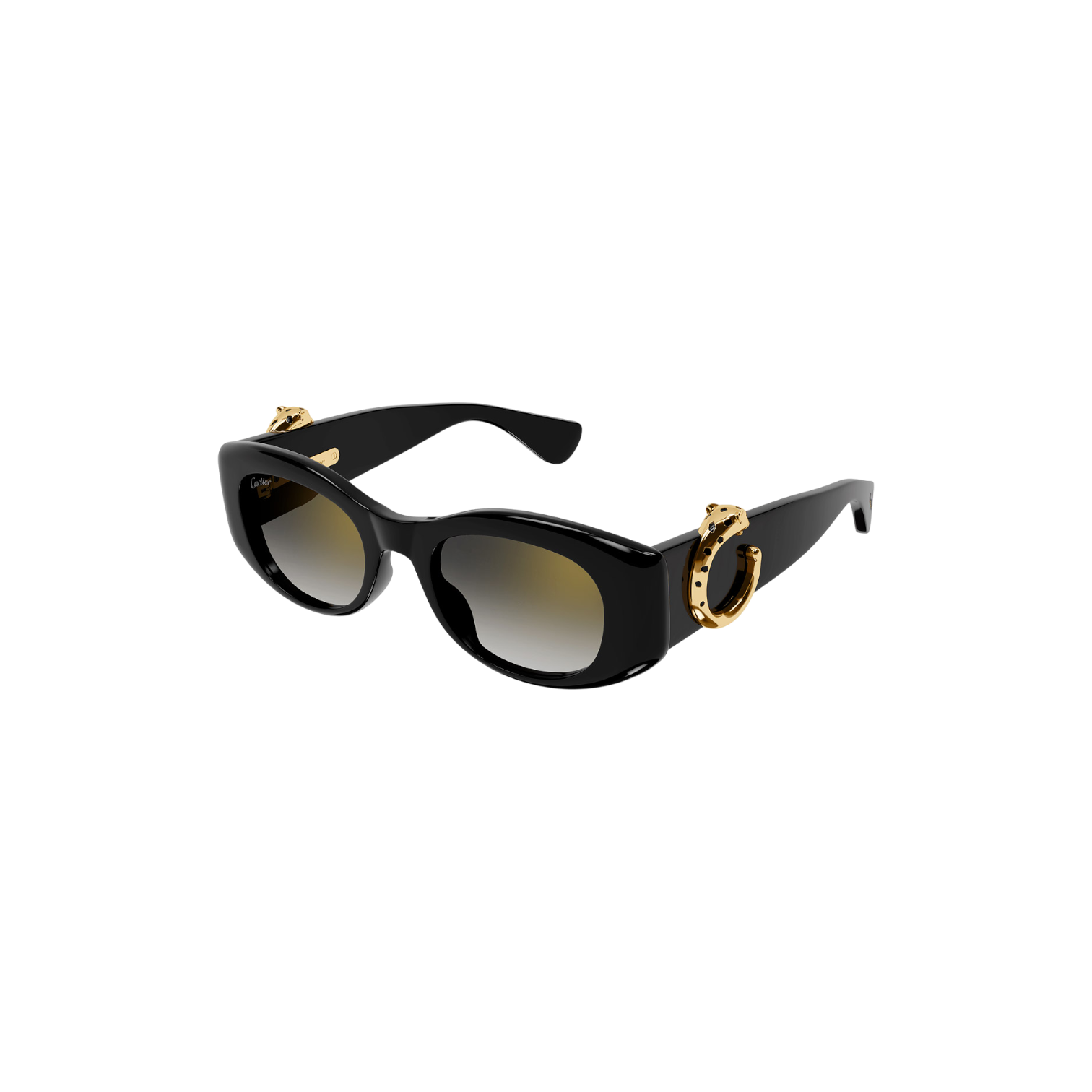 Panthère de Cartier CT0472S - 00351 Gafas de Sol Negras para Mujer .