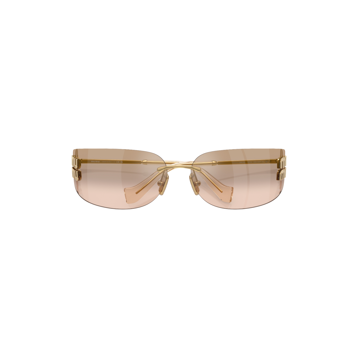 Miu Miu MUA51S - 5AK20P75 Gafas de Sol Doradas para Mujer